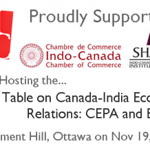 Dinner Roundtable Discussion: ‘Canada-India Economic Relations: CEPA and Beyond’